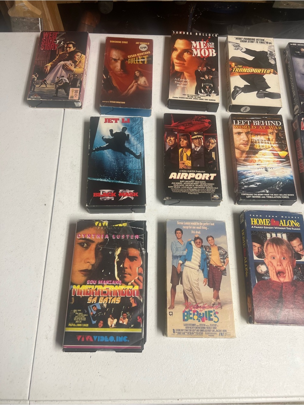 Vintage VHS Movie Collection - Mixed Titles (Black)